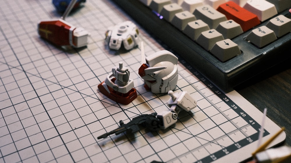 a close up of a keyboard on a table