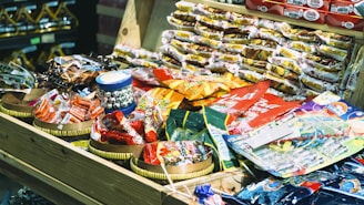 a wooden box filled with lots of food