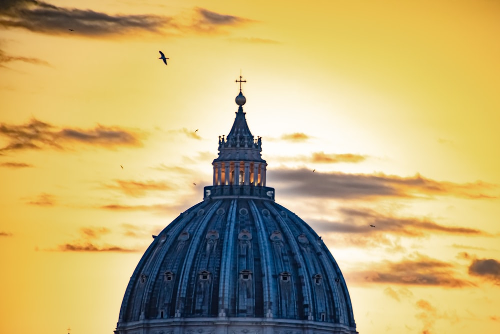 the dome of a building with a cross on top