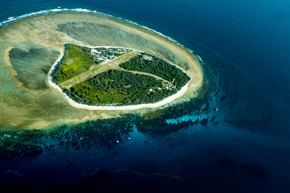 an island in the middle of the ocean