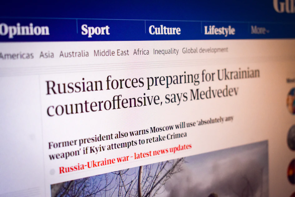 a screen shot of the russian news website