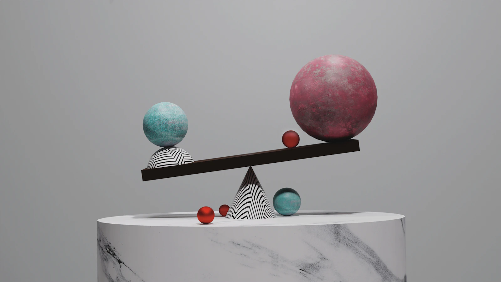Balance scale on a marble pedestal, a metaphor for weighing link building quotes and pricing fairly