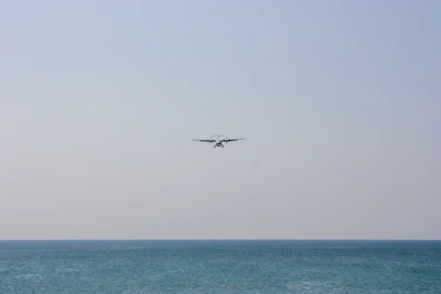 Cessna 172 in mid-flight over scenic countryside landscape during a calm afternoon.