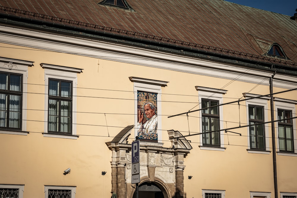 a large building with a clock on the front of it