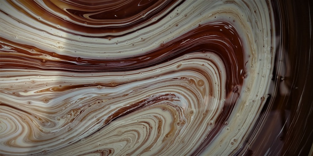 a close up view of a liquid swirl