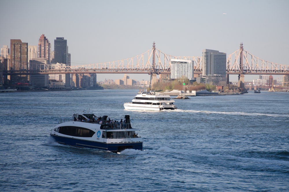 a couple of boats that are in the water