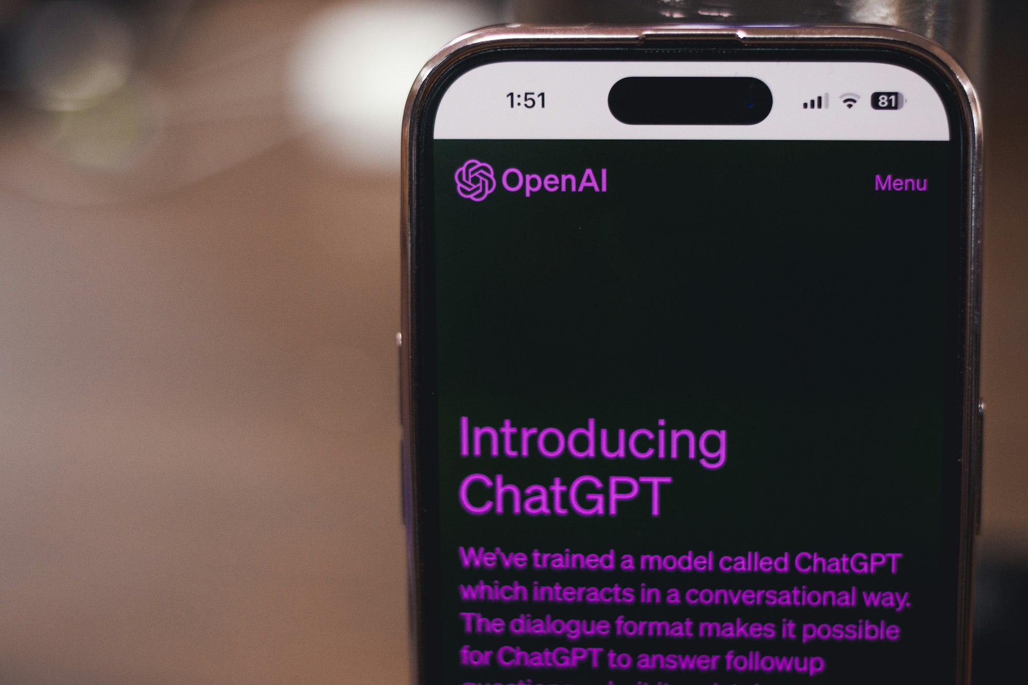 OpenAI launches an iOS app for ChatGPT