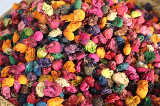 A vibrant palette of fragrance ingredients.