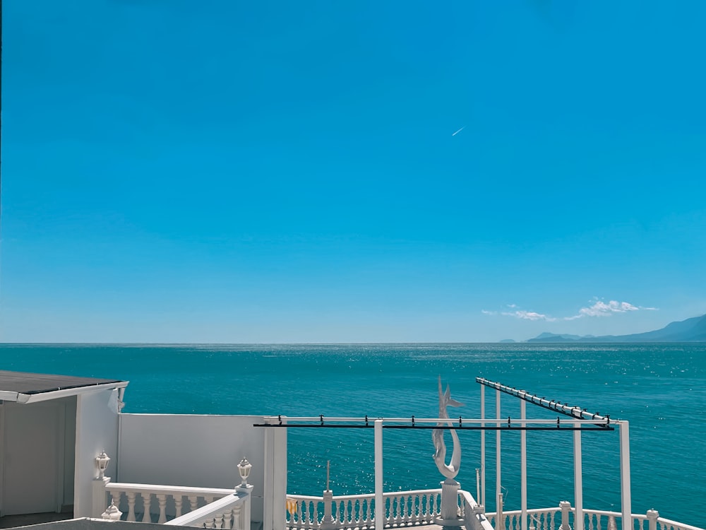 a view of a body of water from a balcony