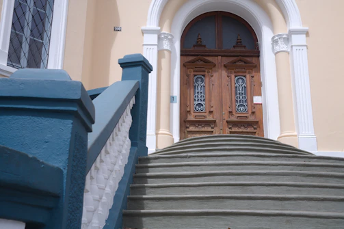 Prominence UPVC door with elegant design installed at a residential entrance in Gaya.