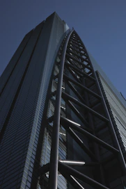 High-rise building showcasing steel framing construction.