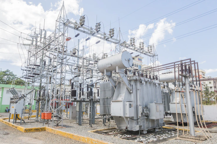 a lot of electrical equipment that is on the ground