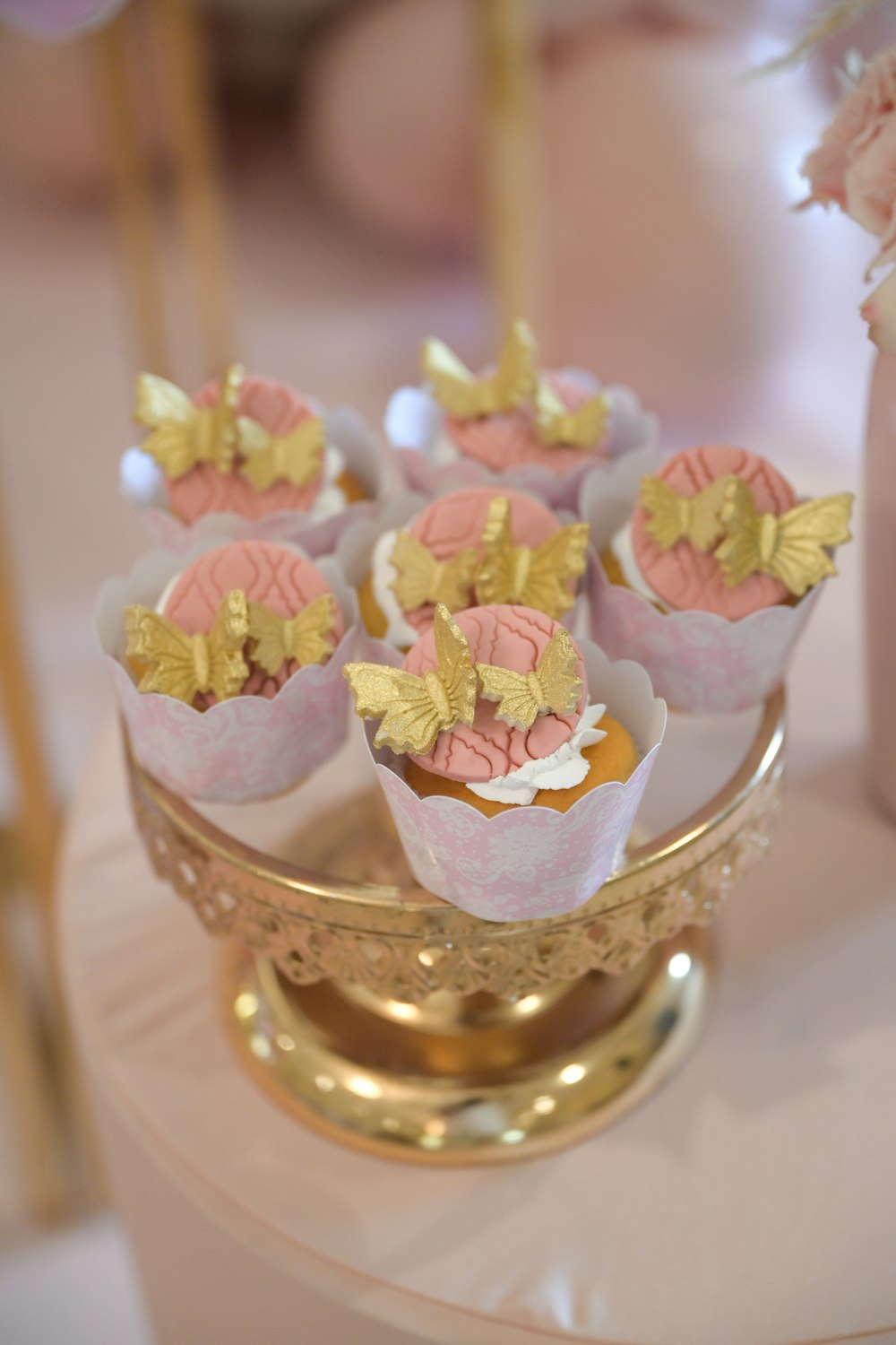 a bunch of cupcakes that are on a table