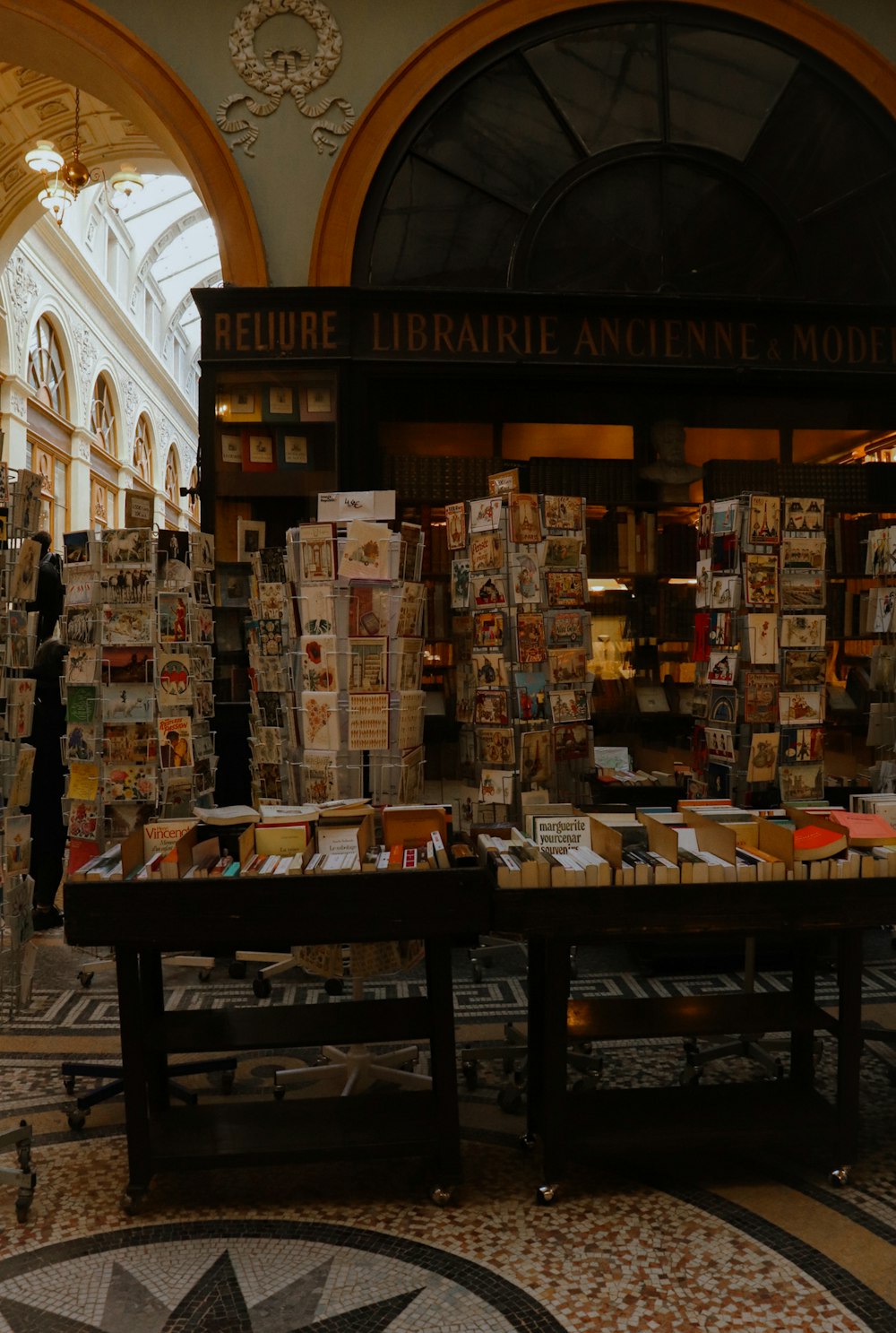 a table that has some books on it