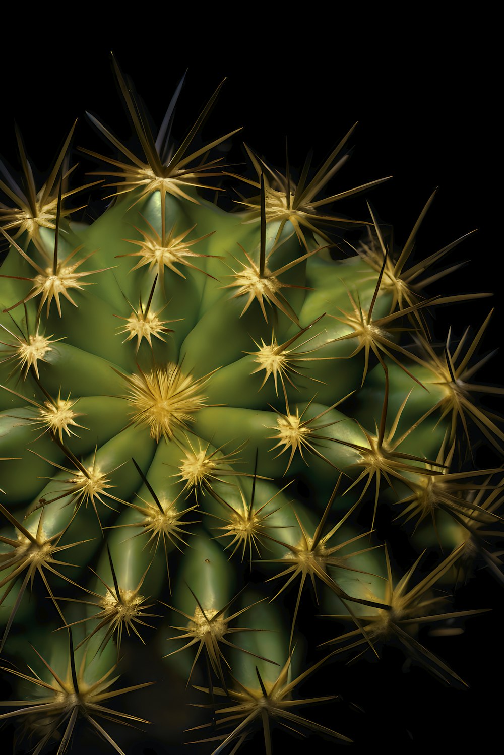 a close up of a green cactus plant