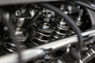 a close up of a machine with a bunch of wires