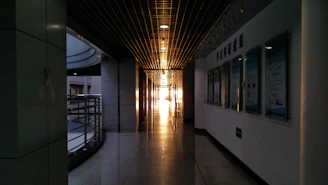 A bright, welcoming school entrance bathed in natural light.