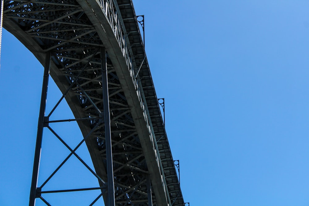 a large bridge with a very tall metal structure