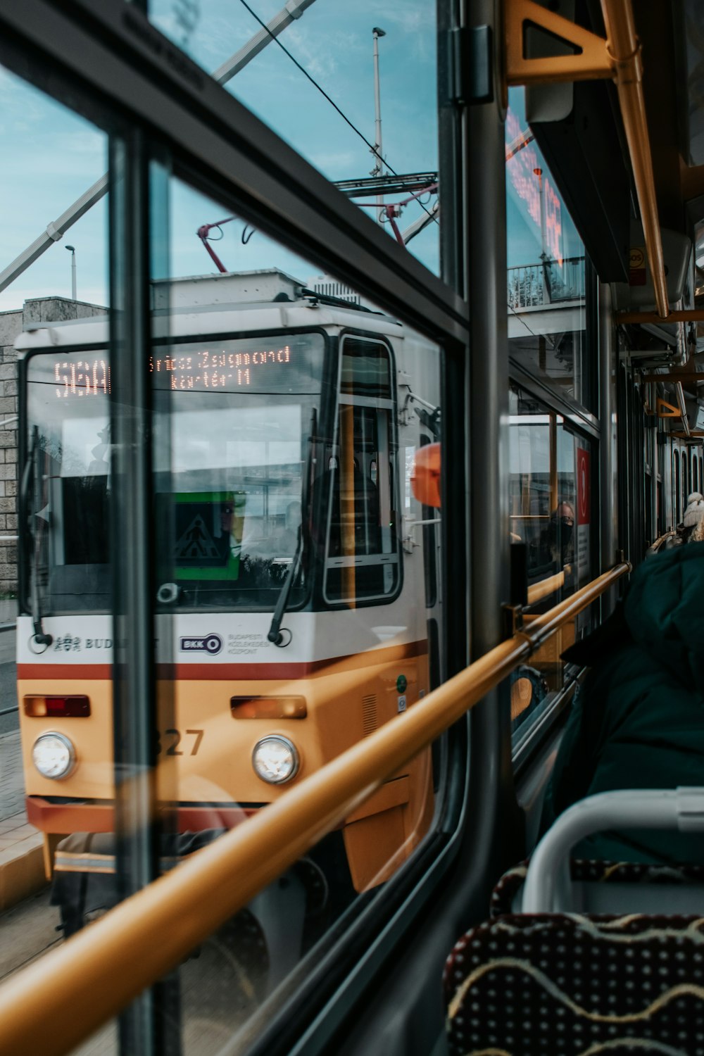 a bus is parked on the side of the road