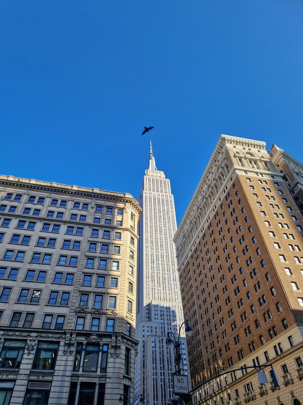 a tall building towering over a city filled with tall buildings