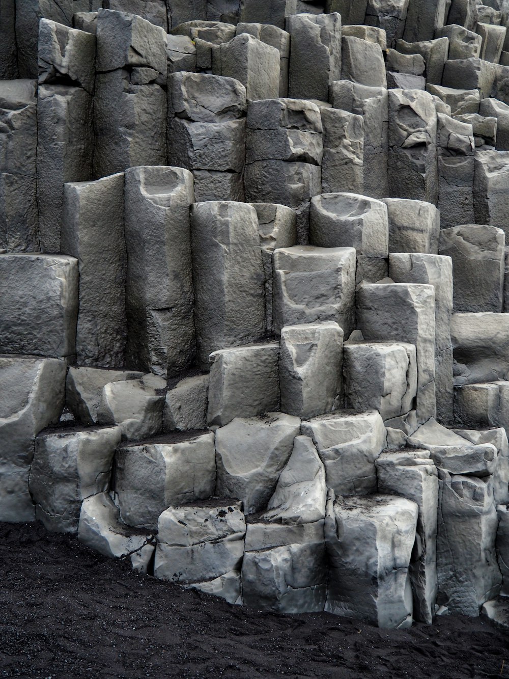 a pile of rocks sitting next to each other