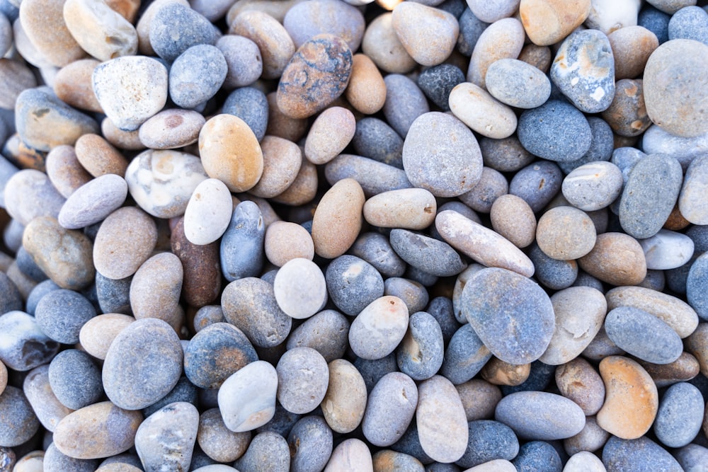 a close up of a bunch of rocks