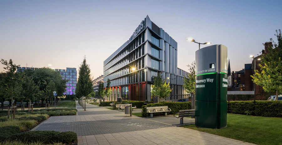 Modern UK university building