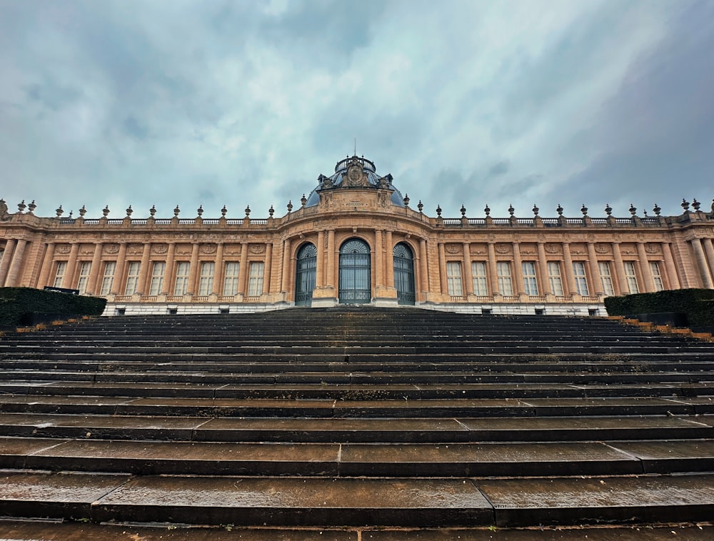 a large building with a lot of steps in front of it