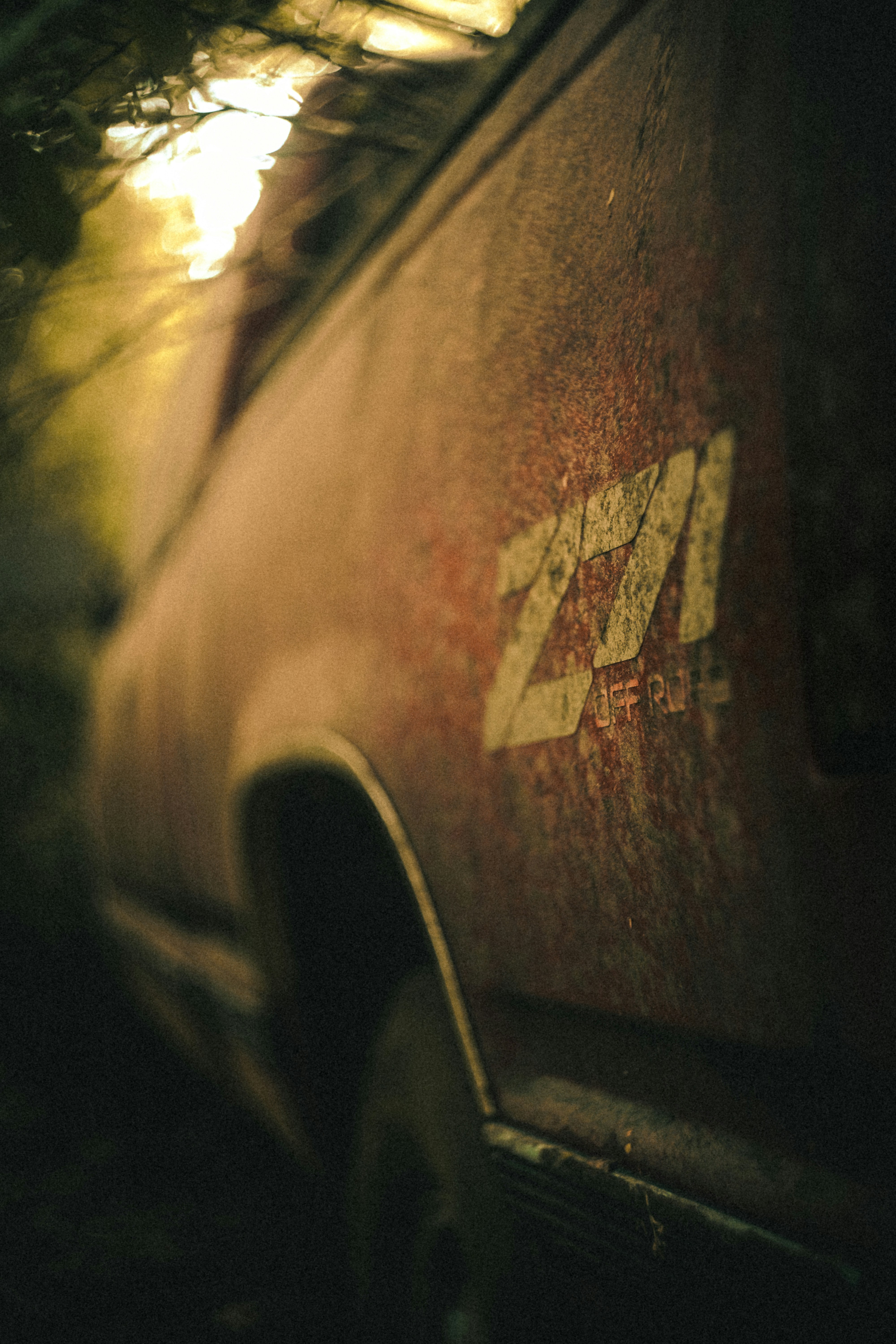Close-up sisi truk tua