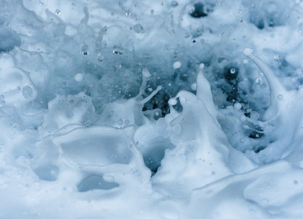 a close up of water bubbles on a surface