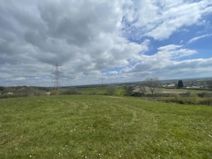 Aerial view of vast rural land near power lines and highways in West Texas.
