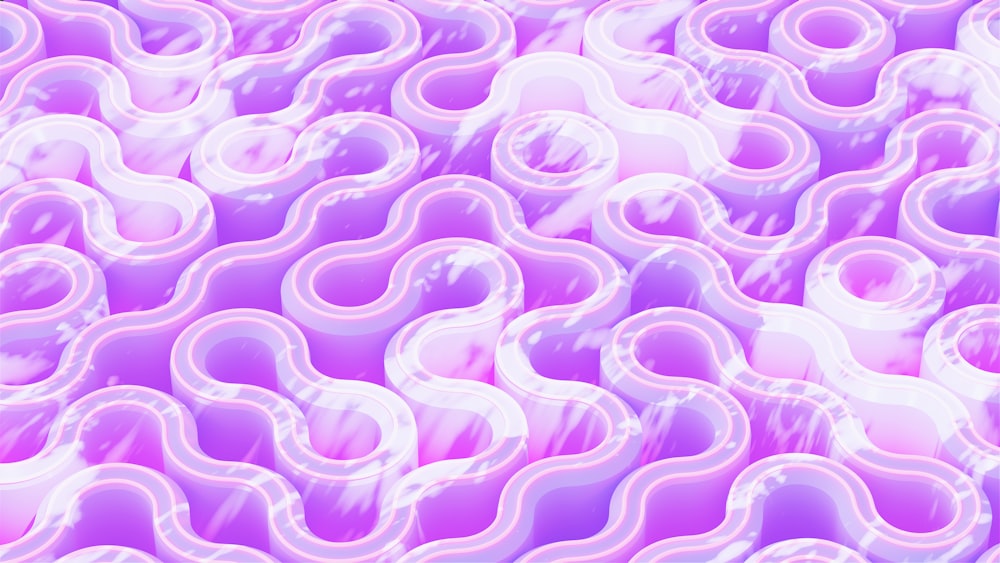 a pattern of pink and white swirls on a pink background