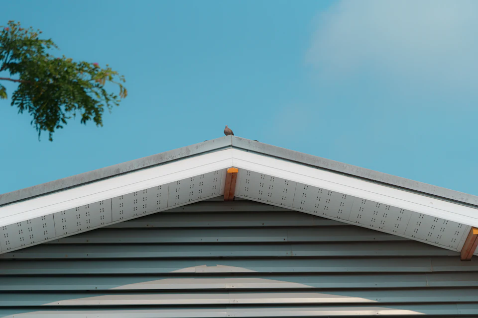 Ridge line and siding on a finished replacement, Happy Valley