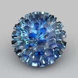 Innovative desk ornament with a fun shape in matte blue.