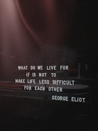 a black and white photo with a quote on it