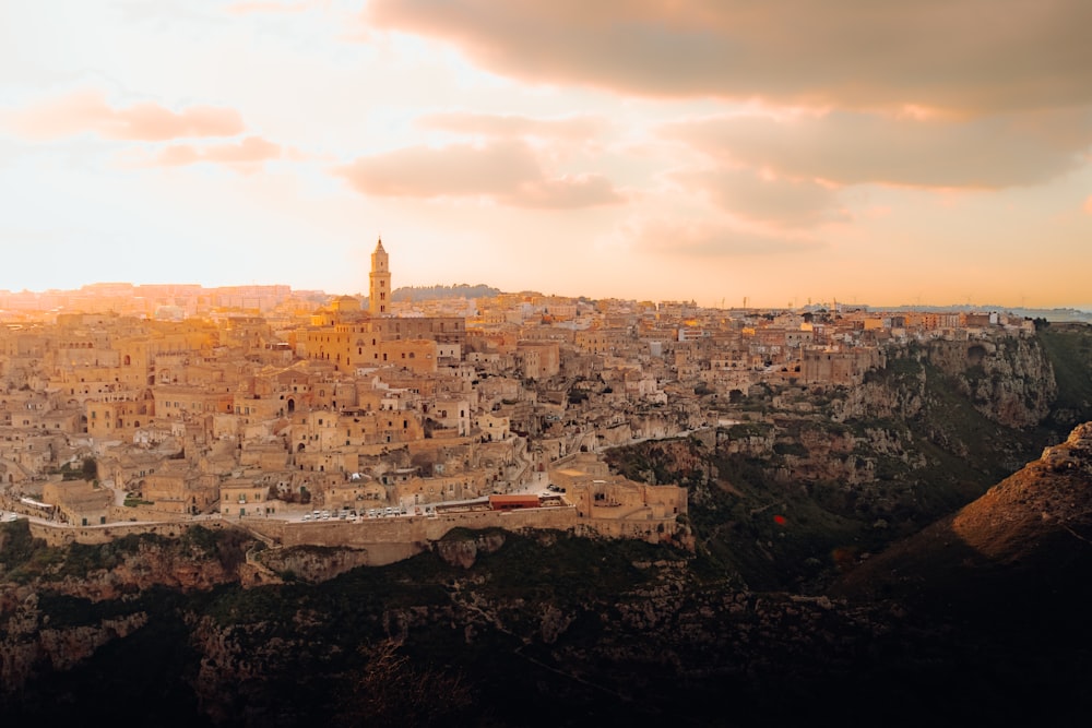 a view of a city from a high point of view