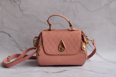 Quilted Handbag, Blush