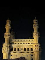 An iconic landmark of Córdoba illuminated at night.