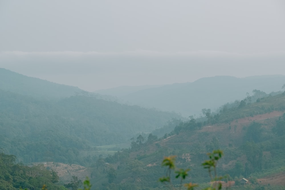 a view of a mountain range in the distance