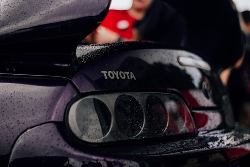a close up of the front end of a car