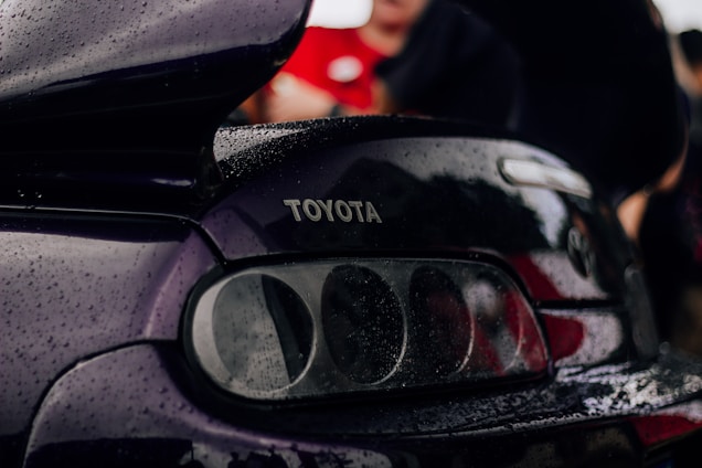 a close up of the front end of a car