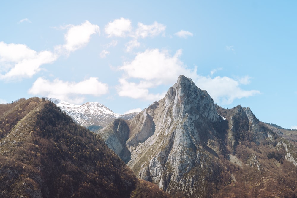 a view of a mountain range from a distance