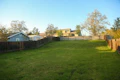 New-build backyard lawn after hydroseeding