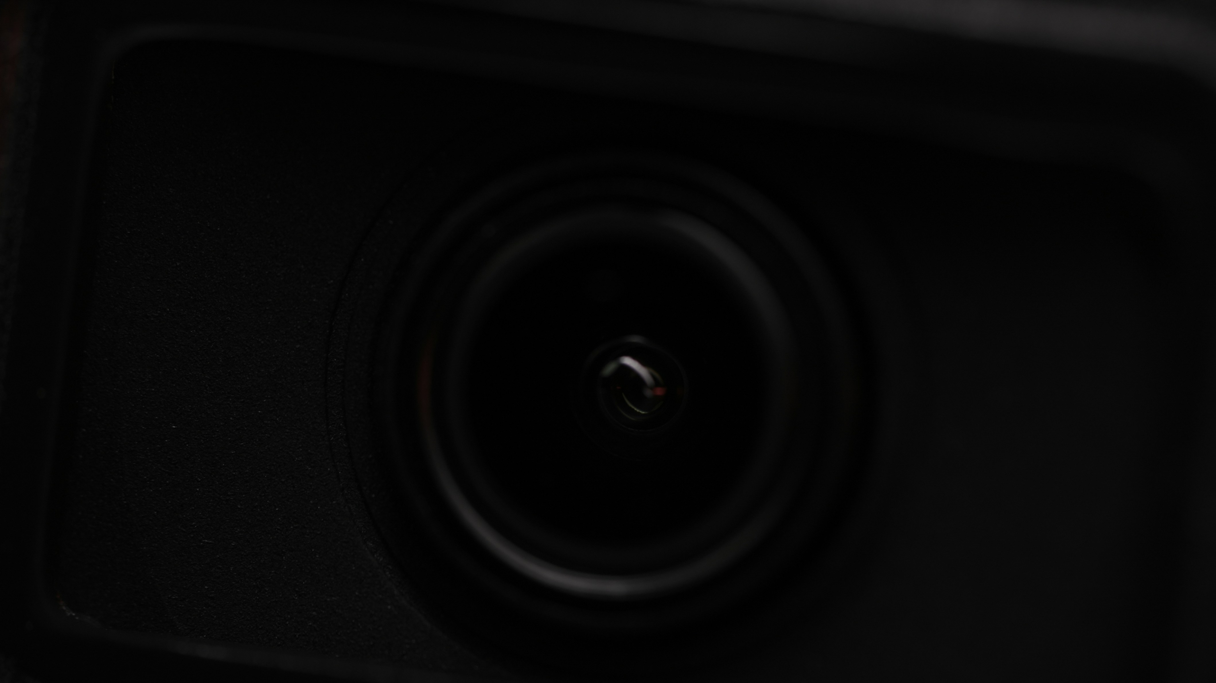 a close up view of a camera lens