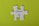 A white jigsaw puzzle piece with the words 'Contact Us' written on it is set against a bright lime green background.