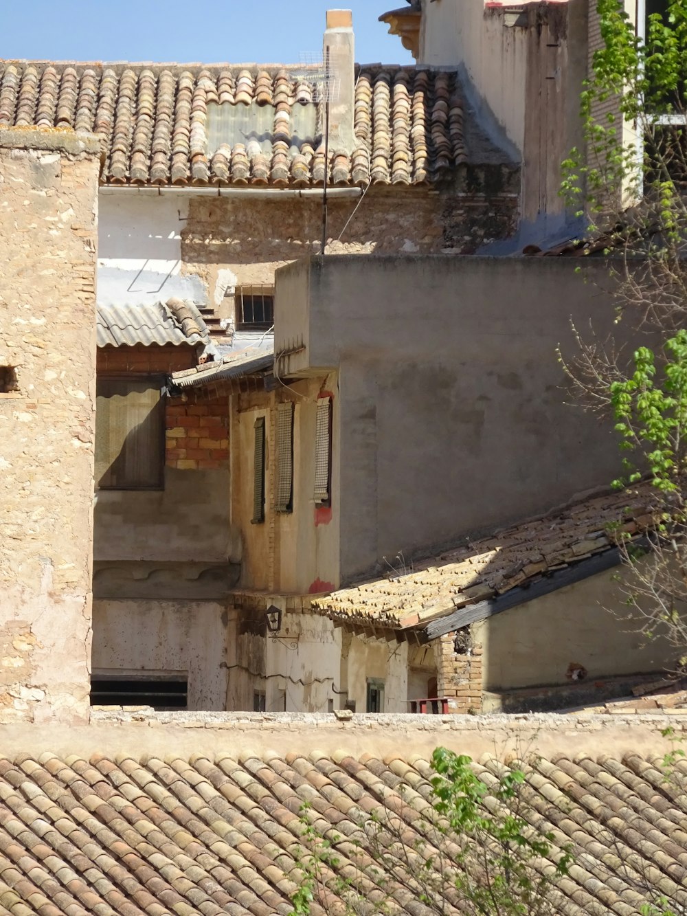 a view of a building from a distance