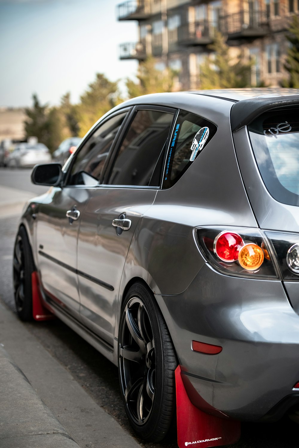 a car parked on the side of the road