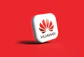 the logo of the company on a red background