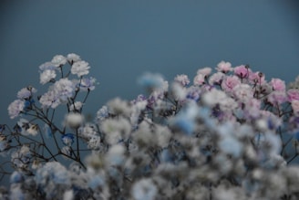 Delicate watercolor floral bouquet in soft pastel shades