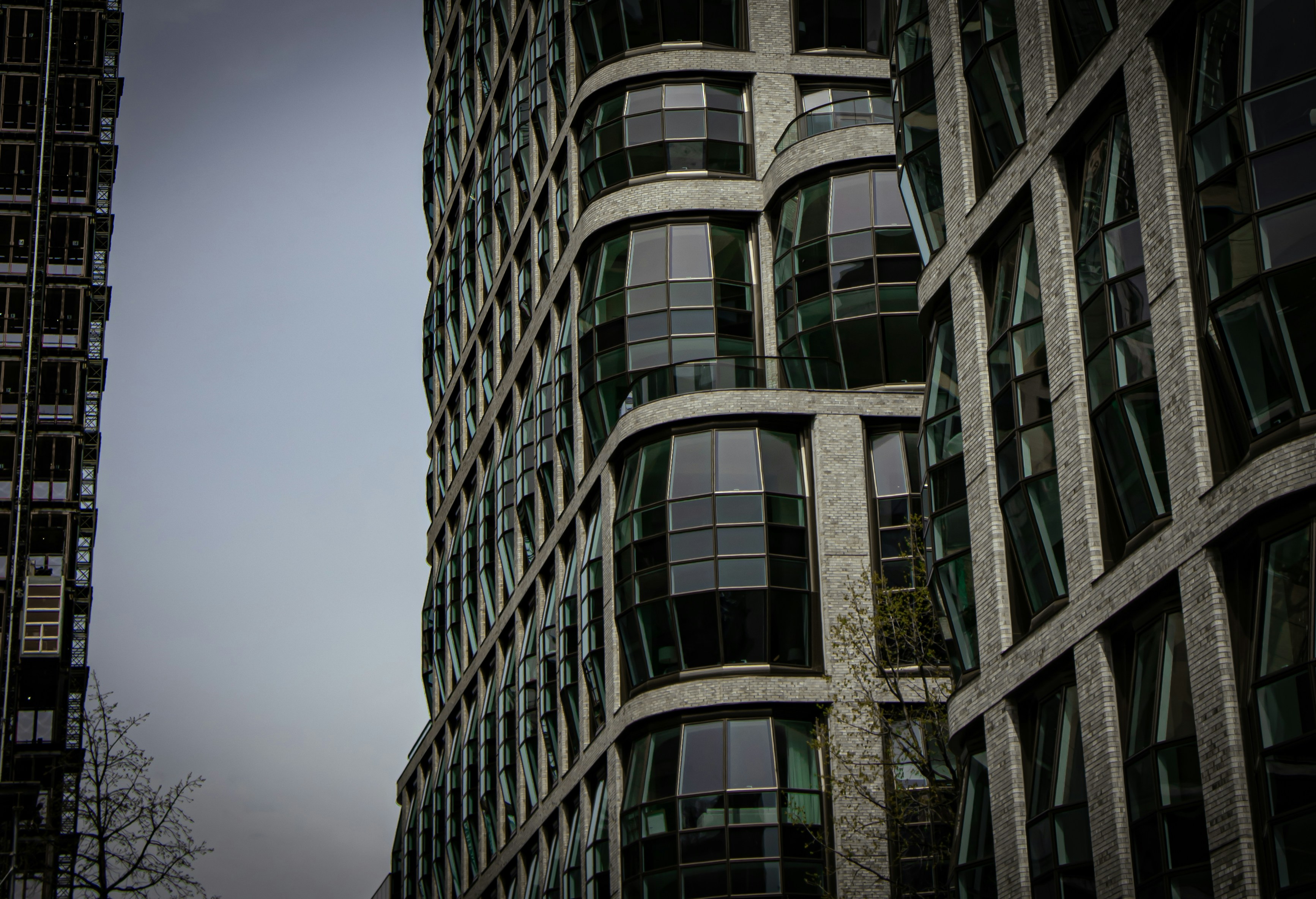 a very tall building with lots of windows